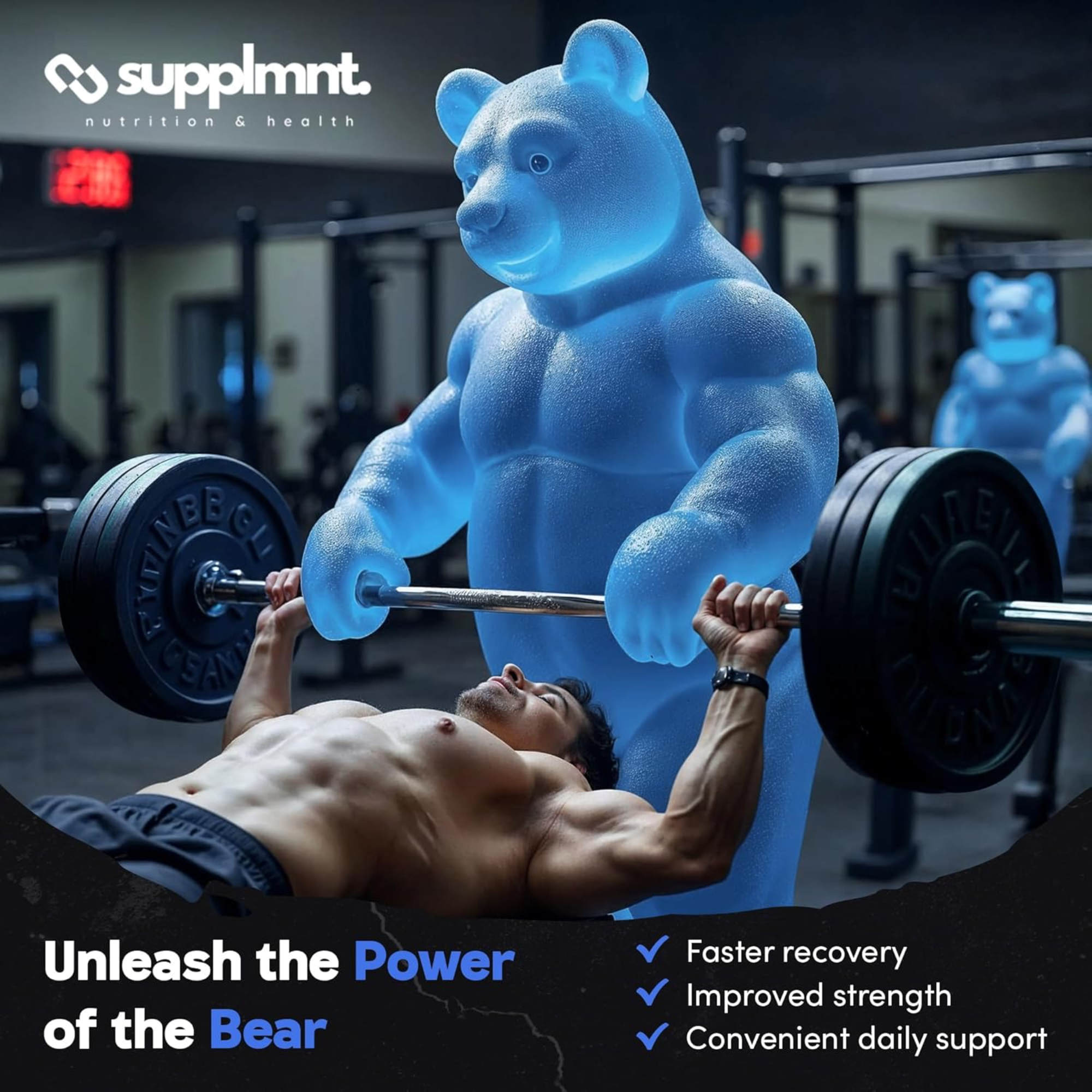 Supplmnt. Creatine Blueberry and Pineapple Gummies 60 Days