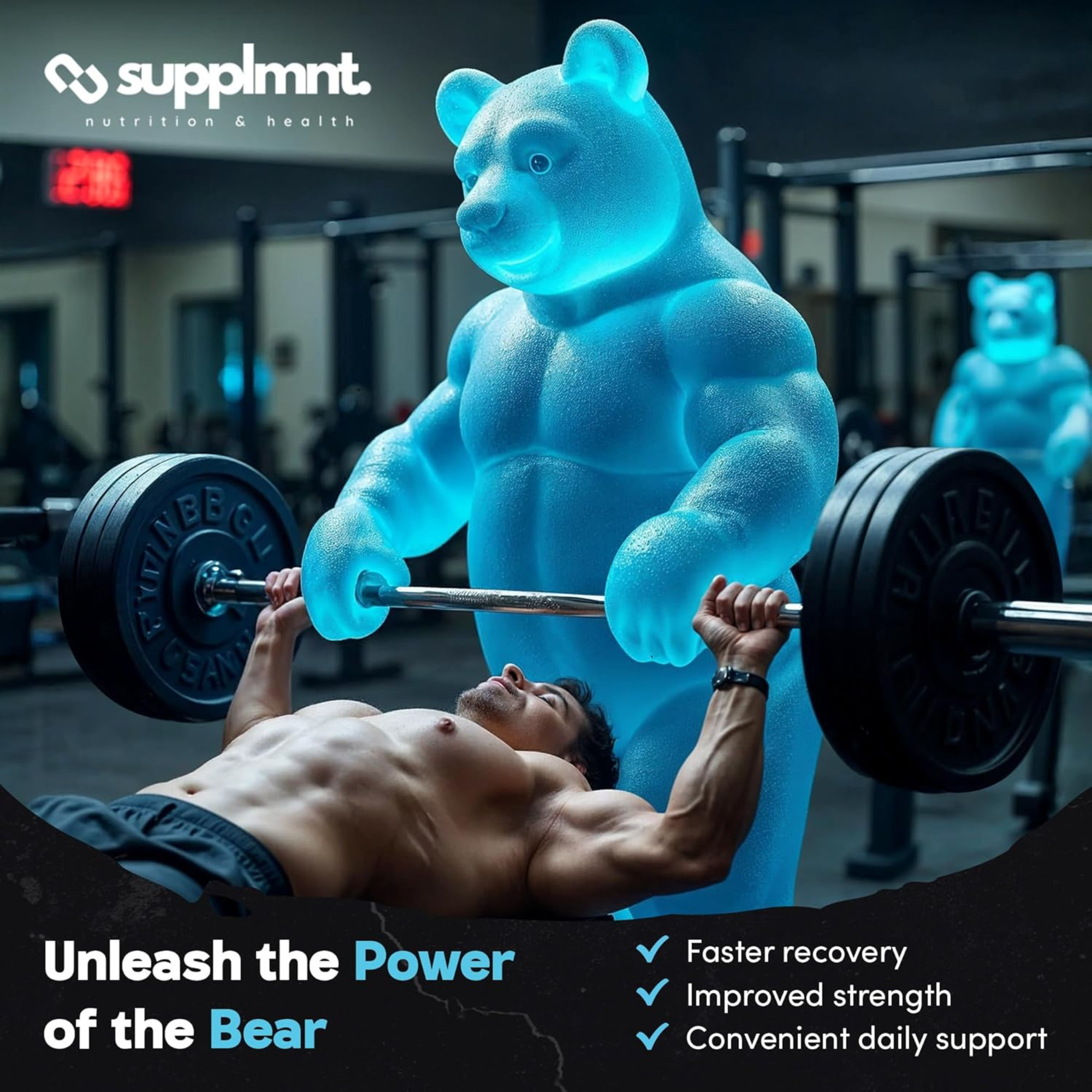 Supplmnt. 2 x Creatine Blueberry Gummies 60 Days