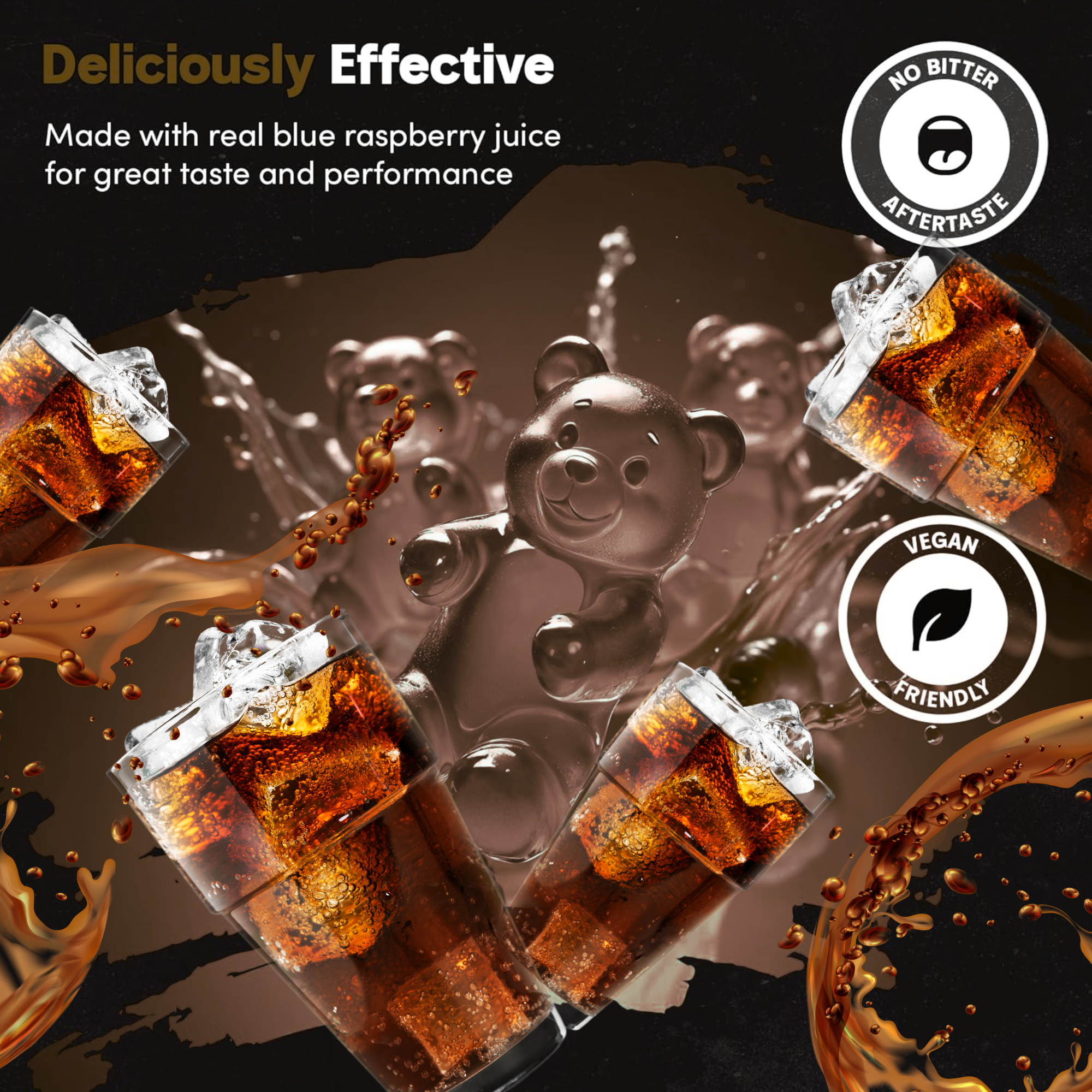 Supplmnt. Creatine  B12 L-Taurine Cola Gummies 30 Days