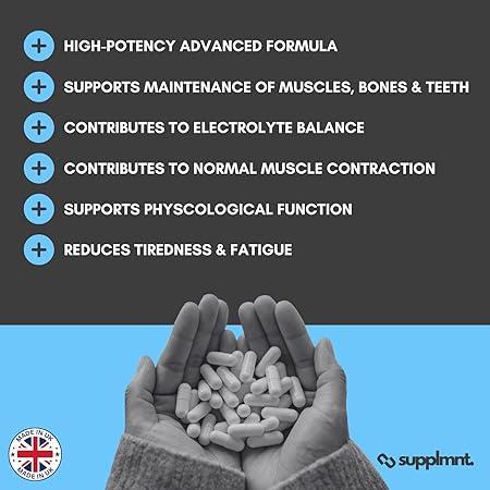 Magnesium Glycinate 4-in-1 Complex - 2026mg Supplements as Bisglycinate, Citrate, Malate & Oxide 90 Vegan Capsules, Triple High Absorption 449mg Elemental, UK Made - supplmnt