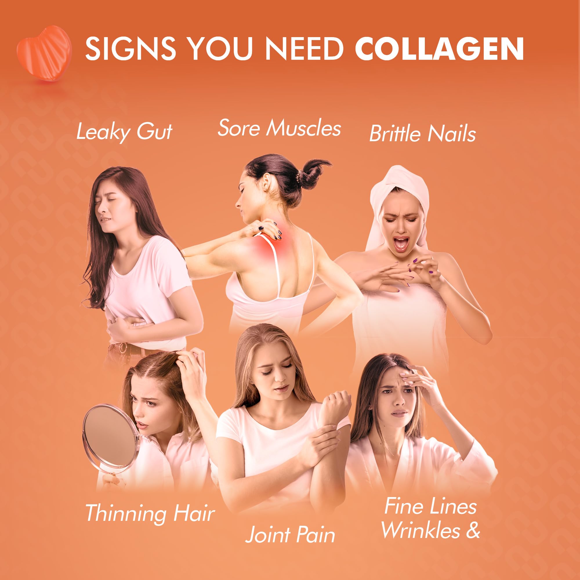 Collagen 4 Months Bundle - 2 x Peach Marine Collagen Gummies with Biotin, Hyaluronic Acid & Vitamin C - supplmnt