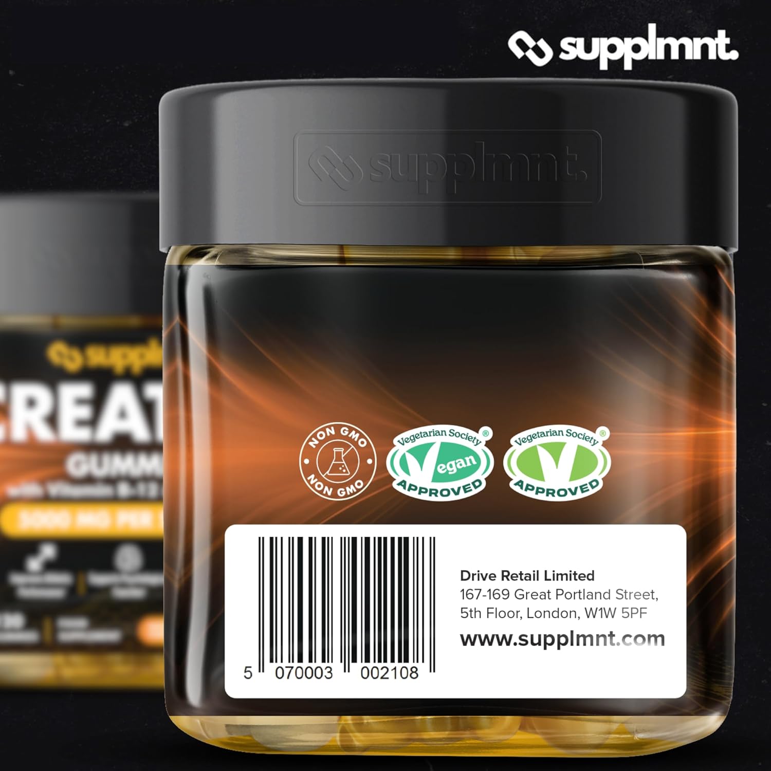 Supplmnt. Creatine Pineapple and Blue Raspberry Gummies 60 Days