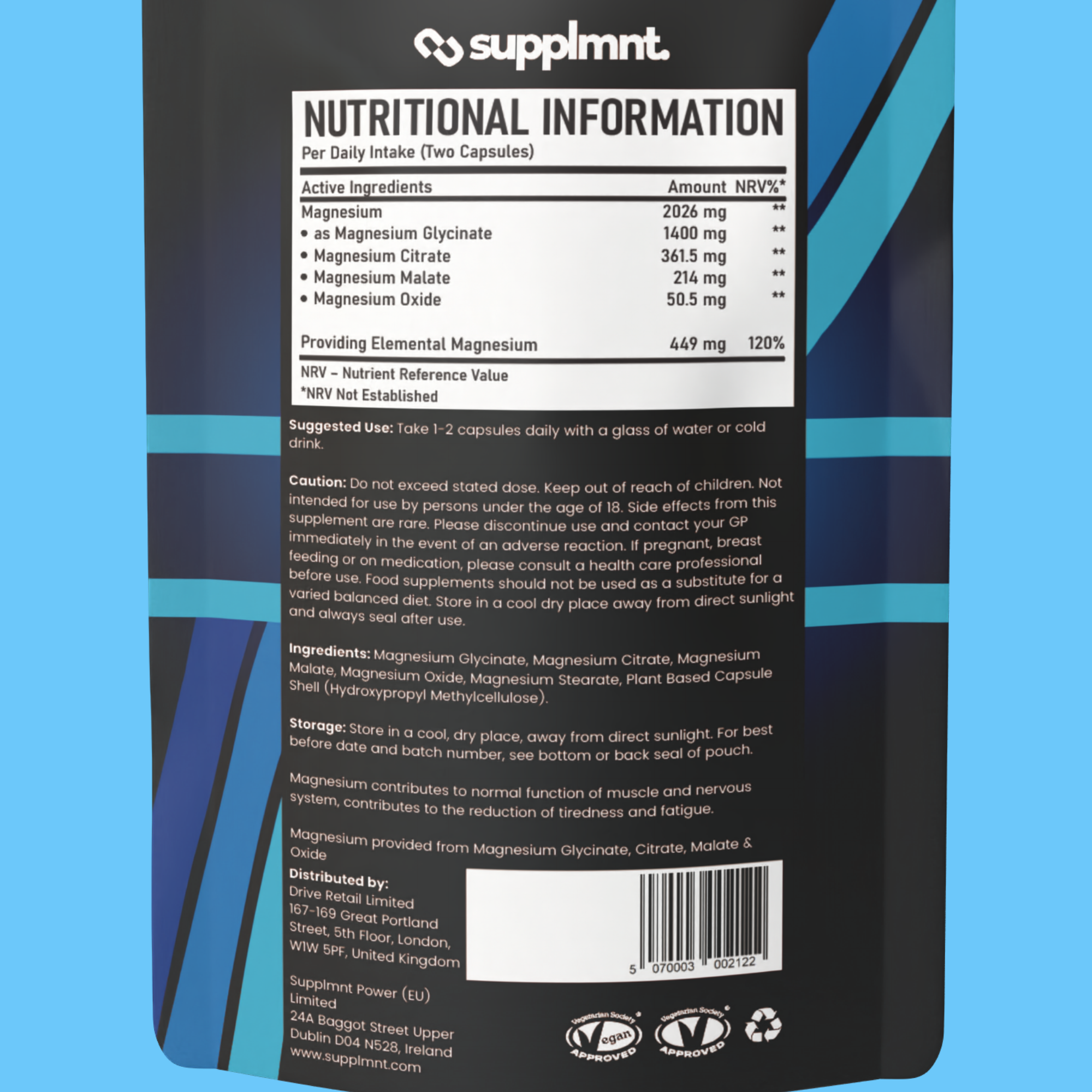 Supplmnt. Magnesium 4in1 Complex Capsules 45 Days