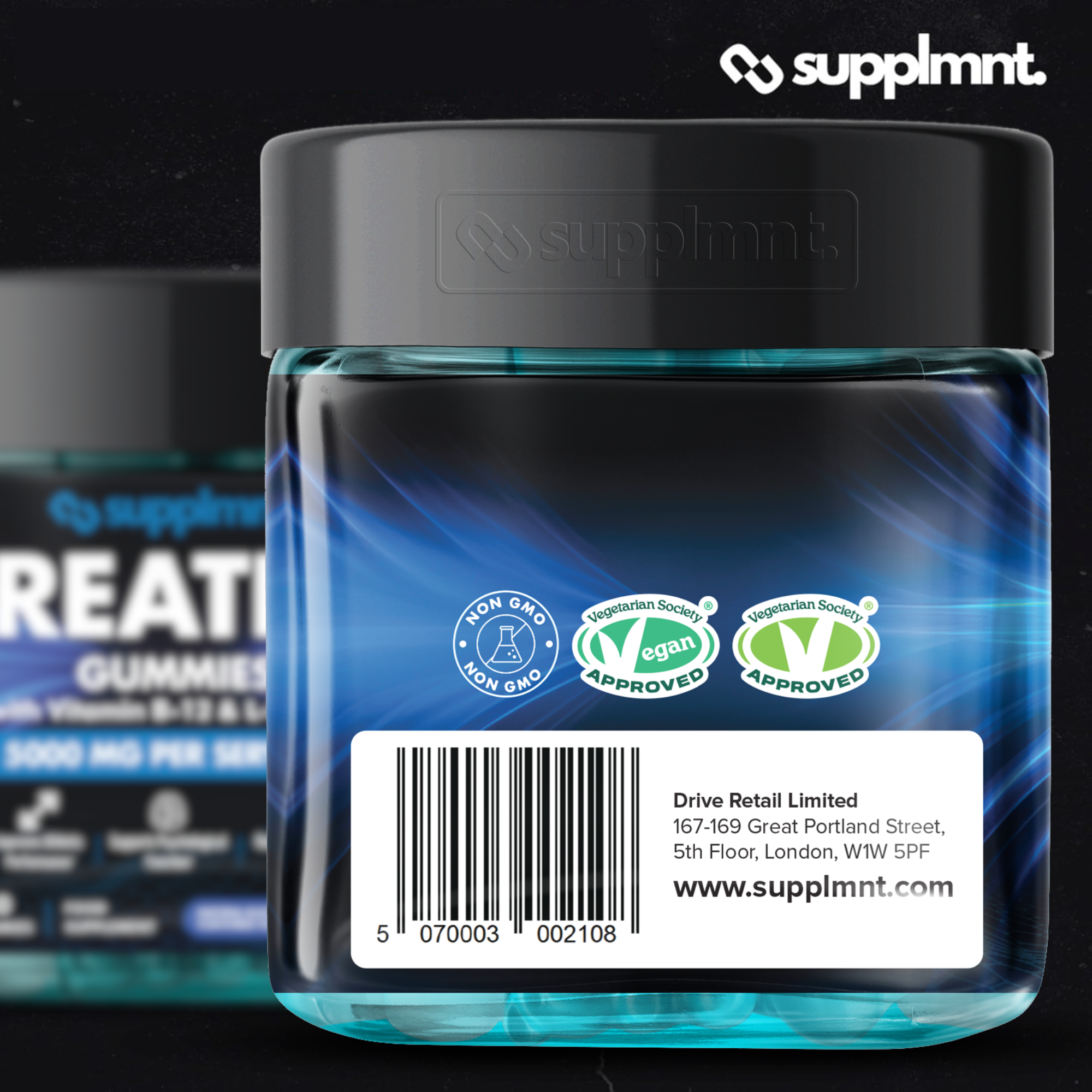 Supplmnt. 2 x Creatine Blueberry Gummies 60 Days