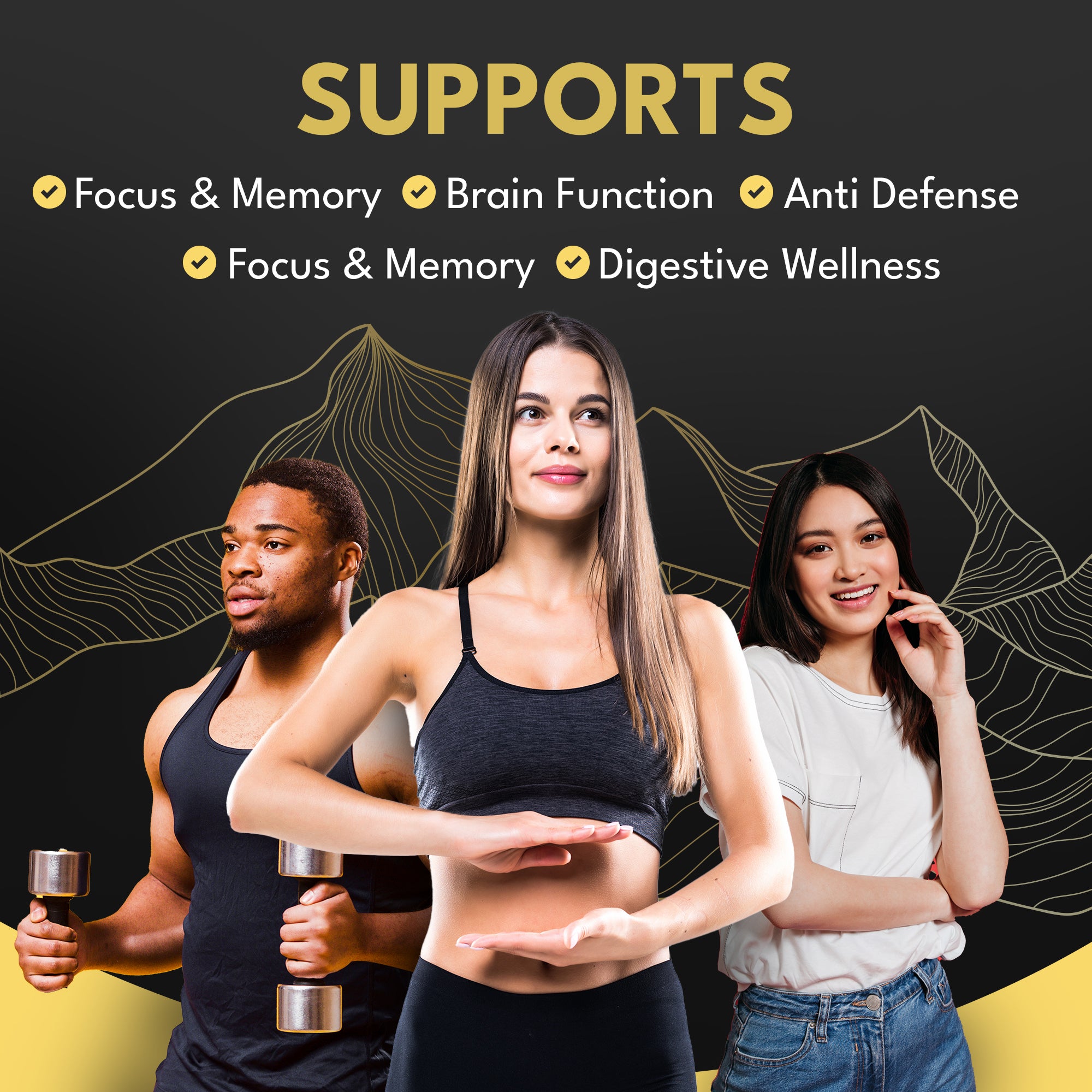 Shilajit Bundle - 2 x Shilajit Gummies with Ashwagandha, Chaga Mushroom, Ginger, Turmeric, Black Seed Oil, Ginseng, Vitamins C, B12, D, Zinc, Ceylon Cinnamon - supplmnt