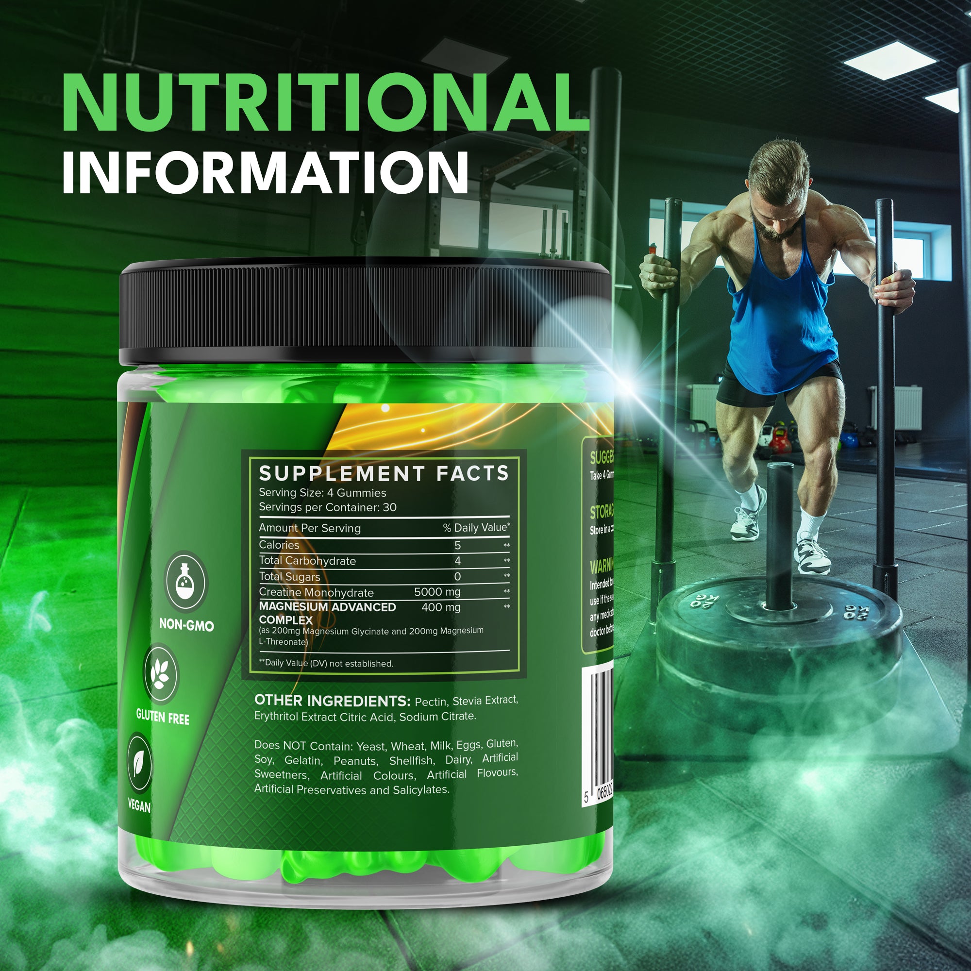 Creatine Bundle - 2 x Creatine Gummies - Apple with Magnesium - supplmnt