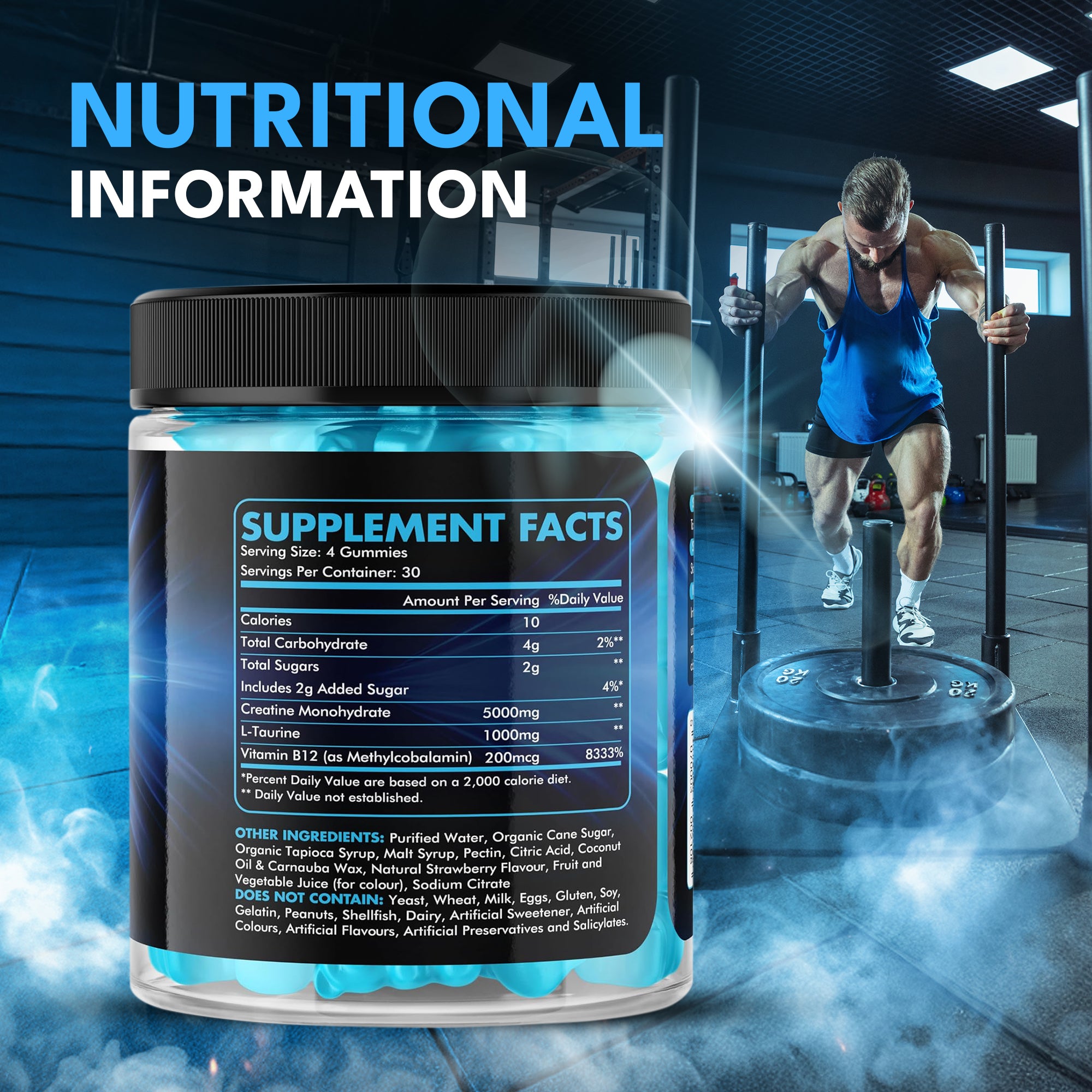 Creatine Bundle - 2 x Creatine Blueberry Gummies with B12 & L-Taurine - supplmnt