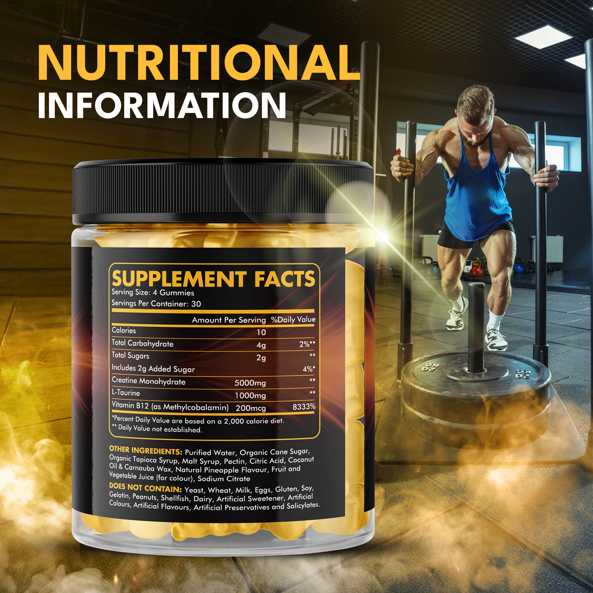 Creatine Bundle - 2 x Creatine Pineapple Gummies with B12 & L-Taurine - supplmnt