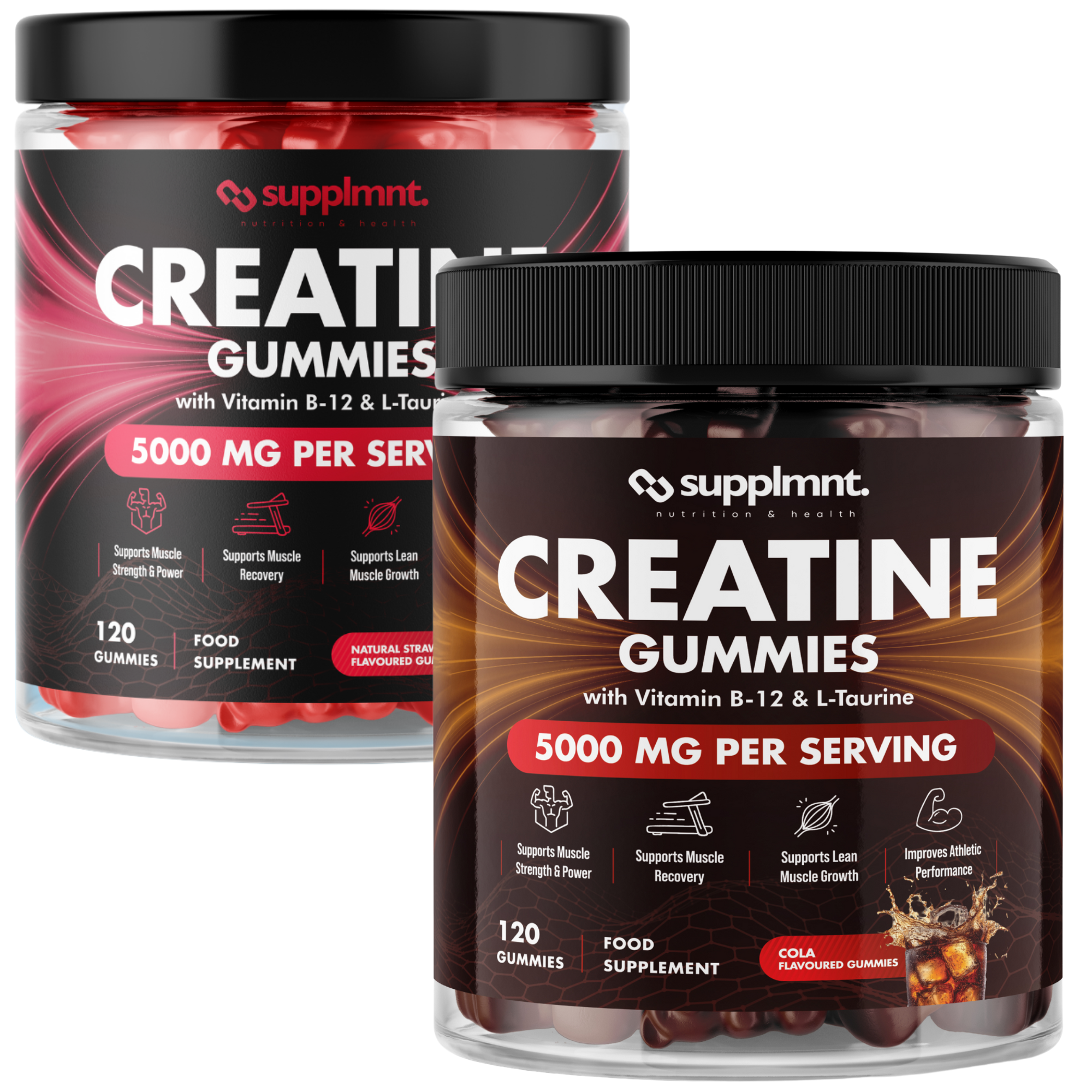 Supplmnt. Creatine 1 x Cola 1 x Strawberry Gummies 60 Days