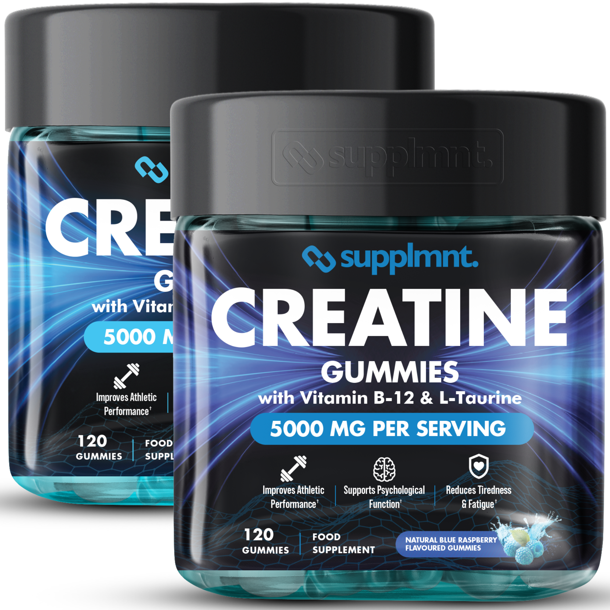 Supplmnt. Creatine Blueberry and Blue Raspberry Gummies 60 Days
