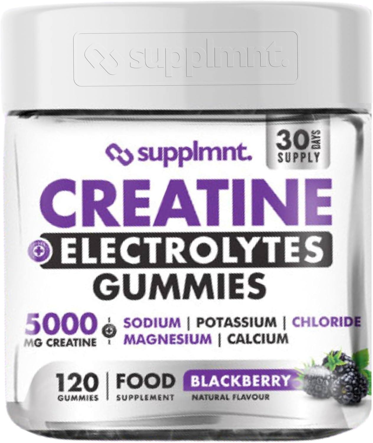 Supplmnt. Creatine Gummies with Electrolytes Blackberry Flovour