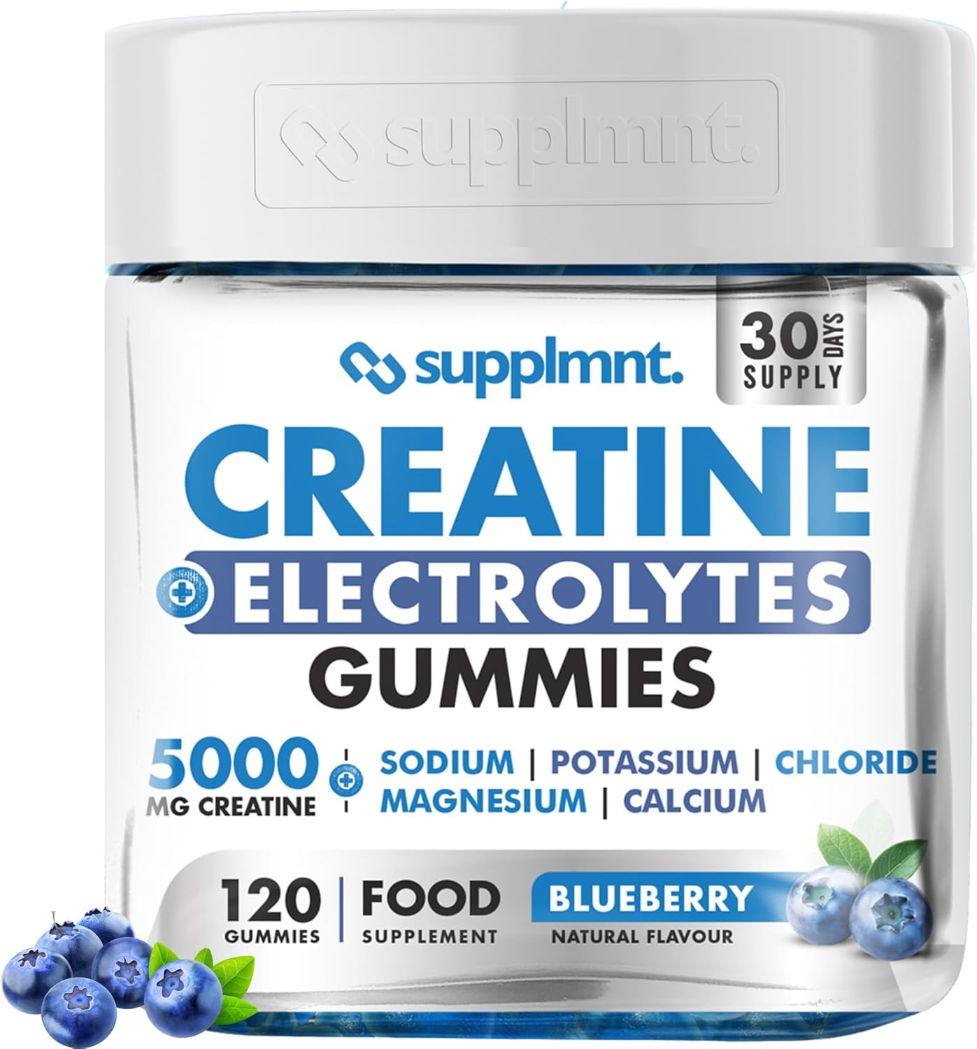 Supplmnt. Creatine Gummies with Electrolytes Blueberry Flavour