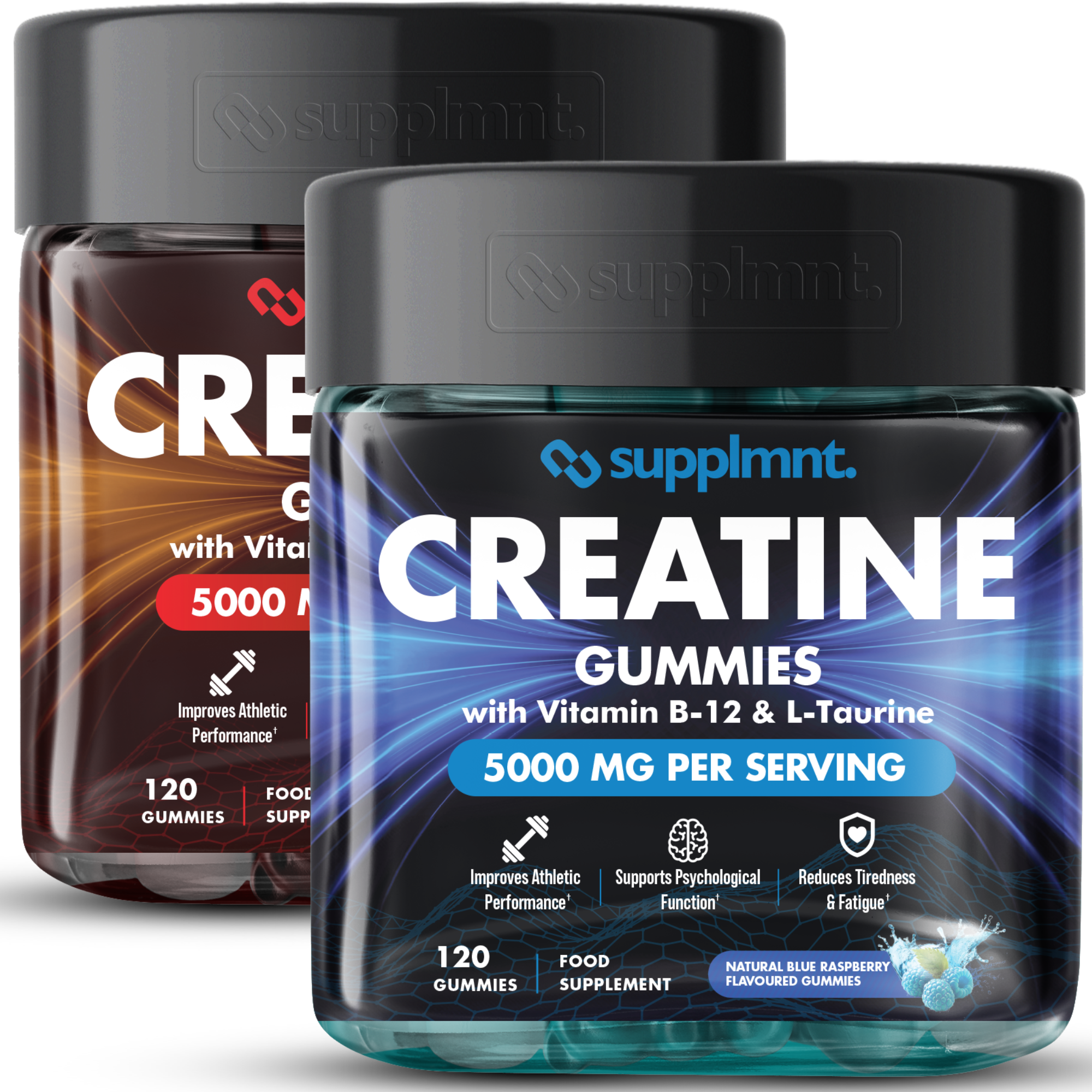 Supplmnt. Creatine Cola and Blue Raspberry Gummies 60 Days