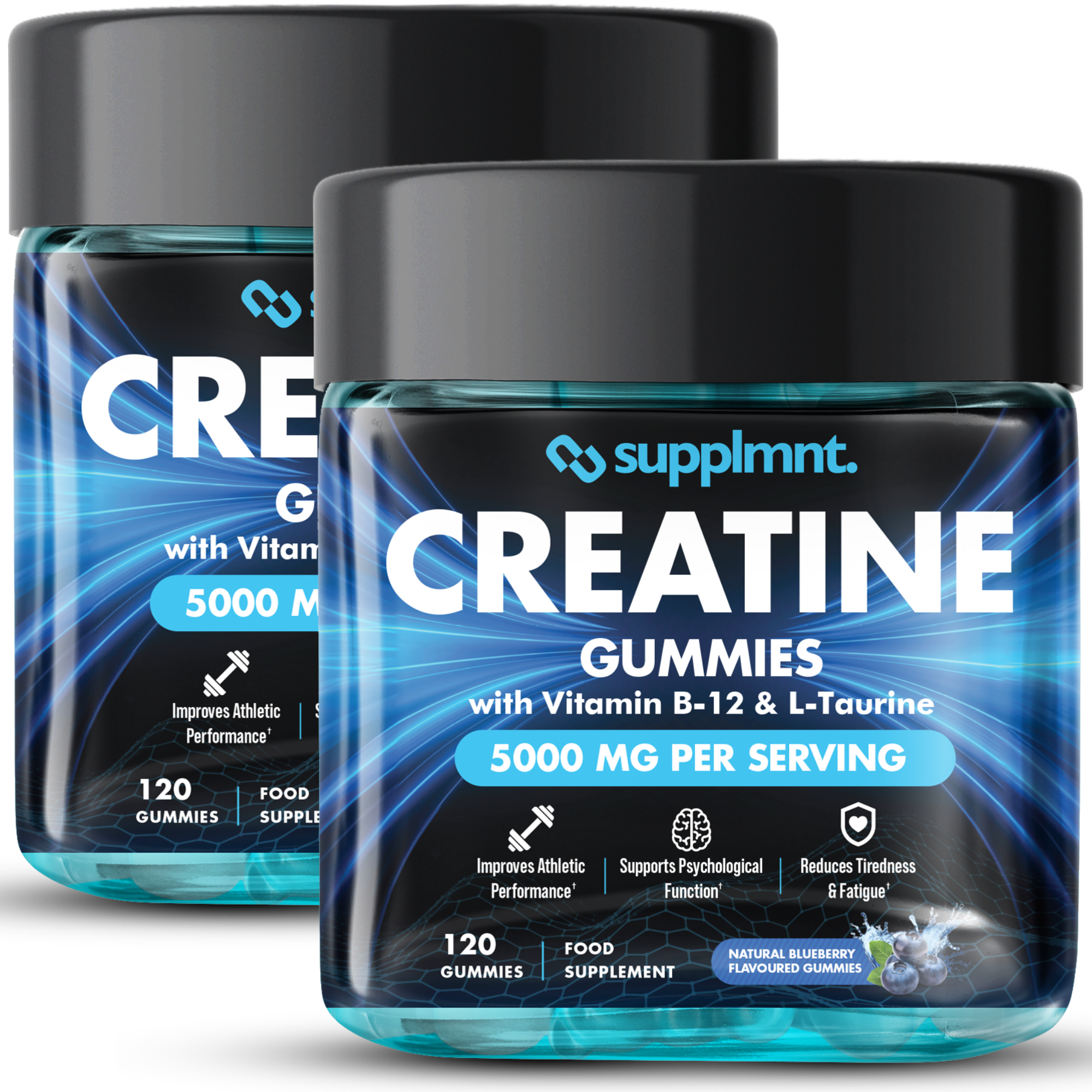 Supplmnt. 2 x Creatine Blueberry Gummies 60 Days