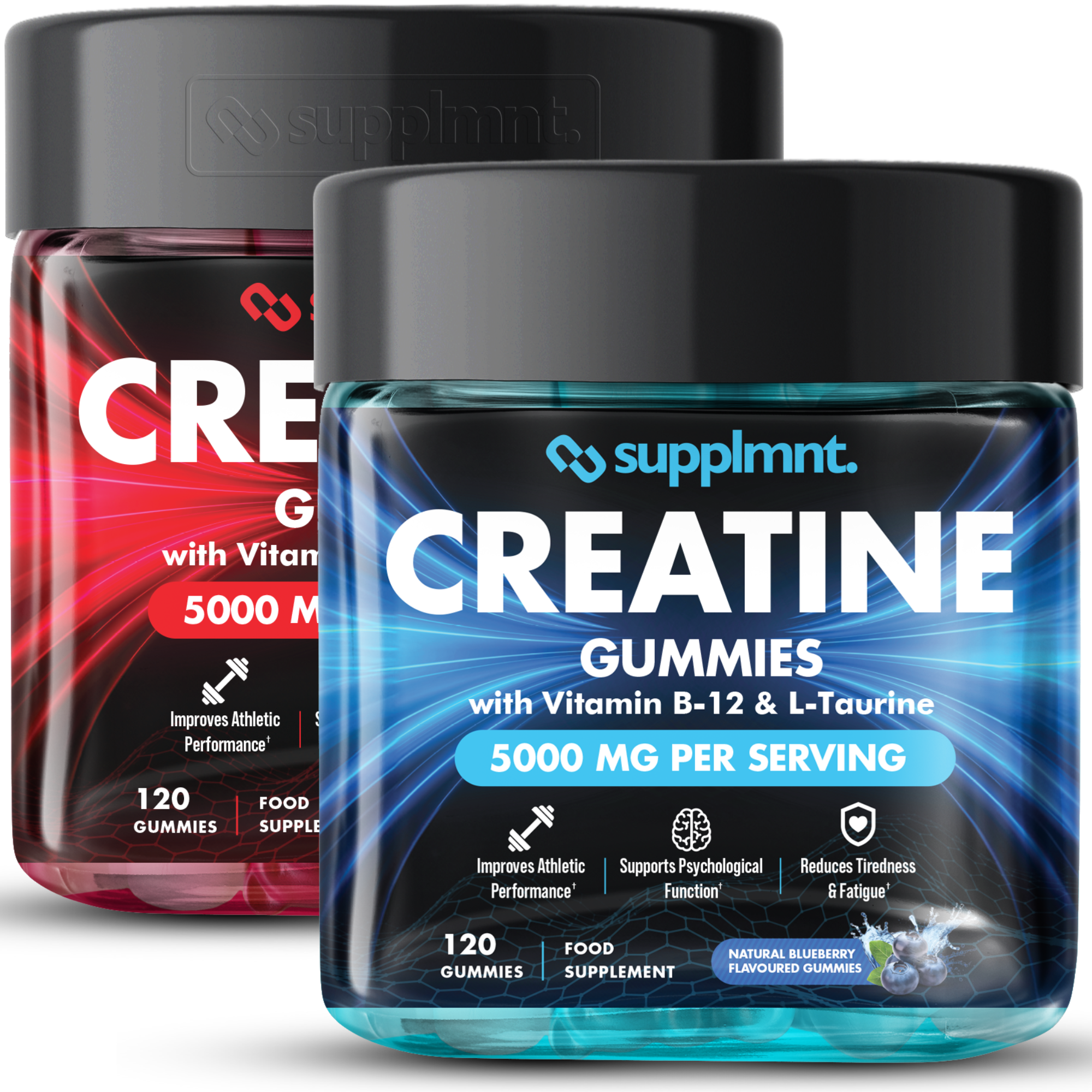 Supplmnt. Creatine Blueberry and Strawberry Gummies 60 Days