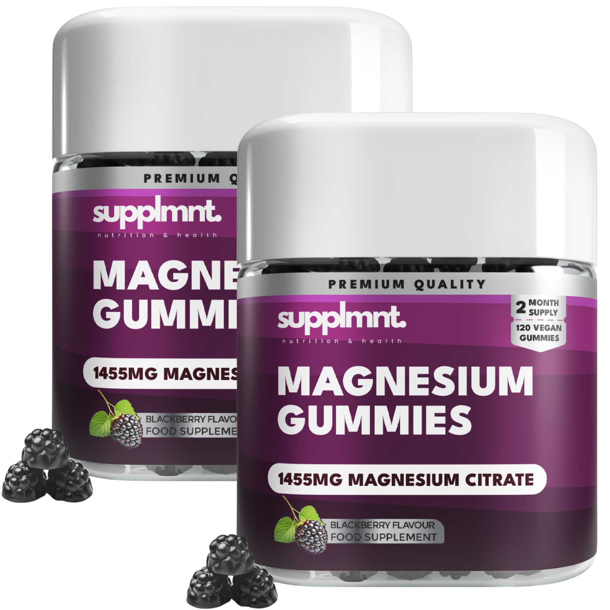 Supplmnt. Magnesium Blackberry Gummies 120 Days - supplmnt