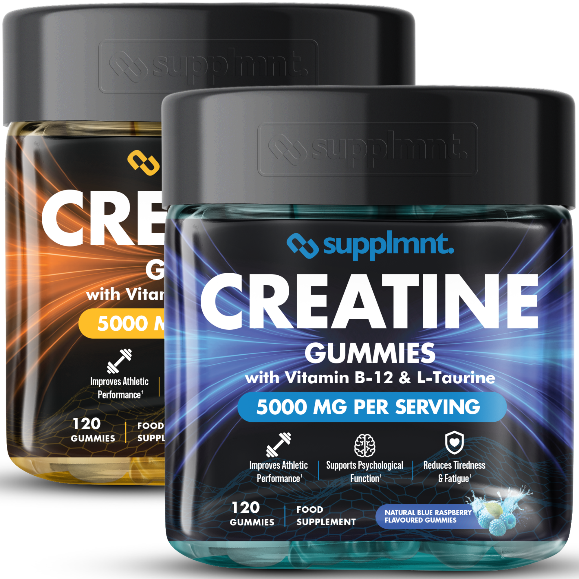 Supplmnt. Creatine Pineapple and Blue Raspberry Gummies 60 Days