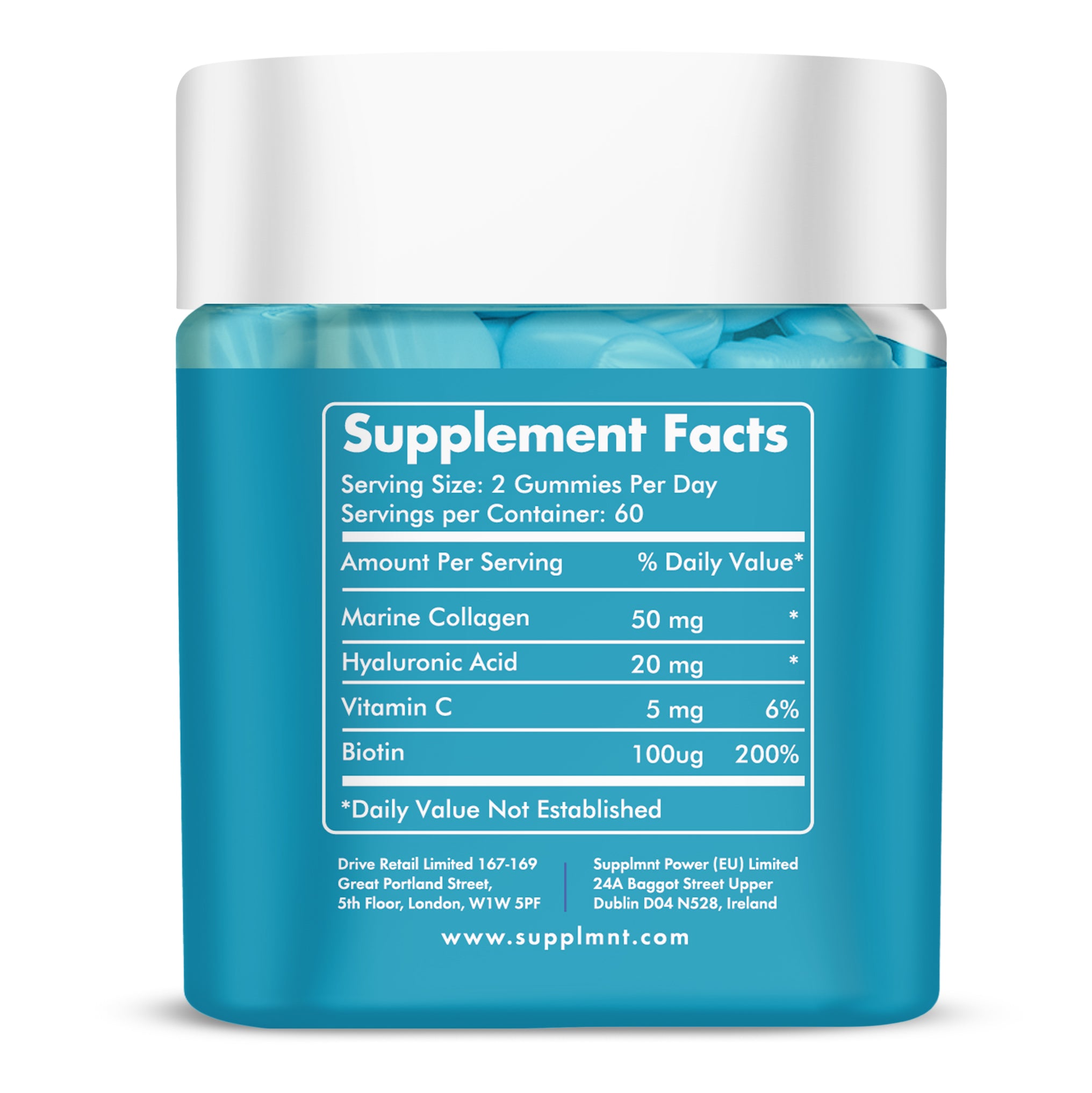 Collagen 4 Months Bundle - 2 x Blueberry Marine Collagen Gummies with Biotin, Hyaluronic Acid & Vitamin C - supplmnt