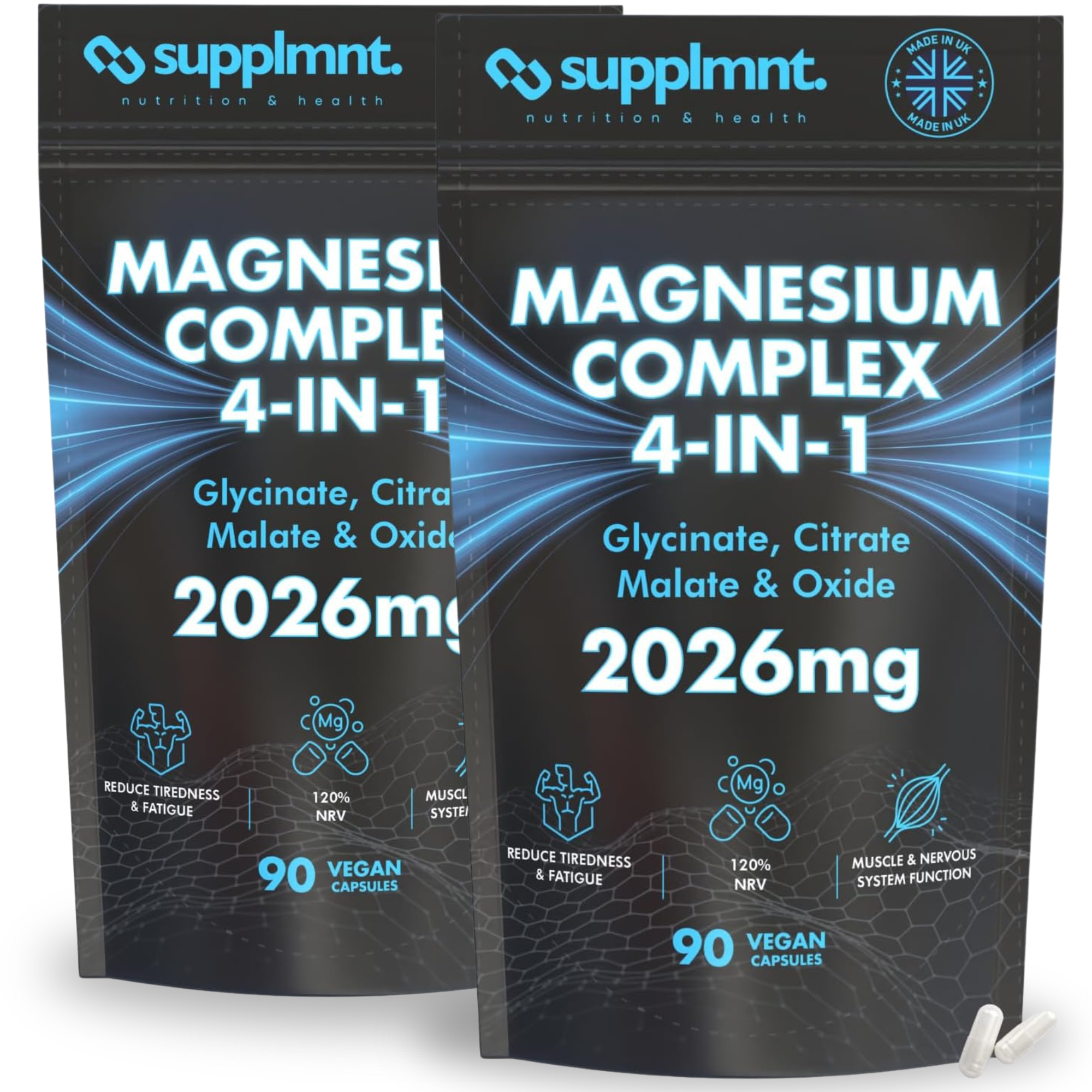 Supplmnt. Magnesium 4in1 Complex Capsules x 2 Pouches