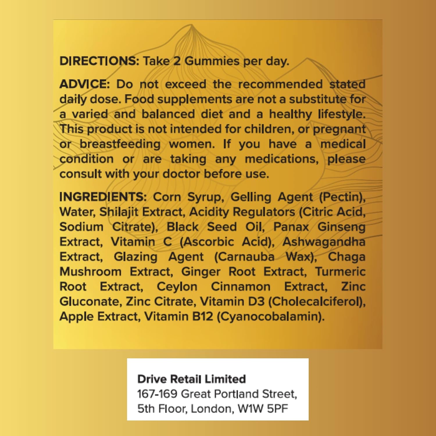 Supplmnt. Shilajit Gummies 60 Days Apple Flavour